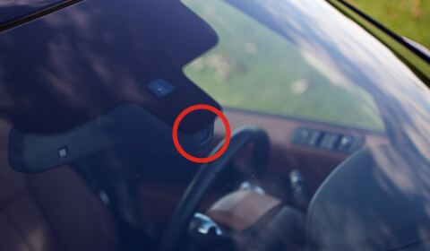 where is the windshield rain sensor located