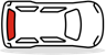 Illustration of a car with its rear glass highlighted